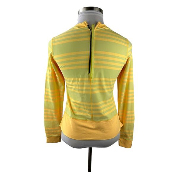 Lululemon Run Warm Up Crew Long Sleeve Yellow Orange Back Zip Top Women's Size 6 - Picture 6 of 11
